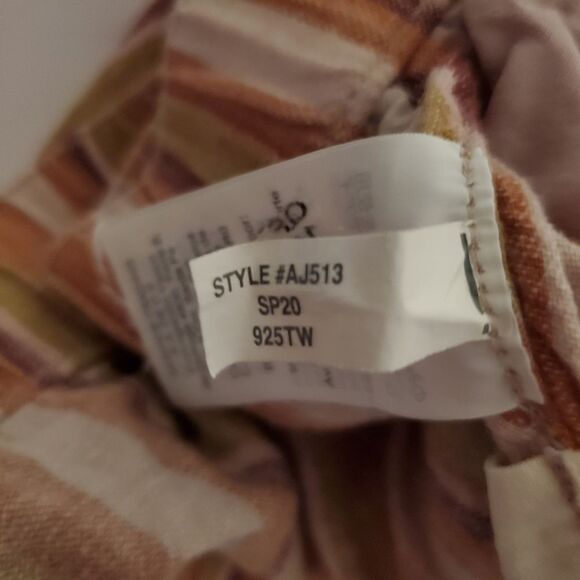 Madewell Linen-Cotton Pull-On Shorts in Rainbow Stripe Size S - Picture 10 of 10